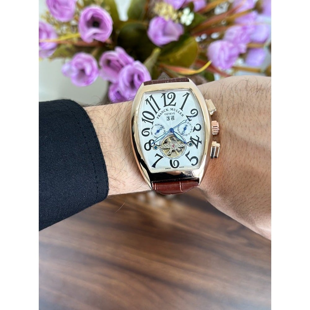 Franck Muller Watch Gold Brown AAA Automatic