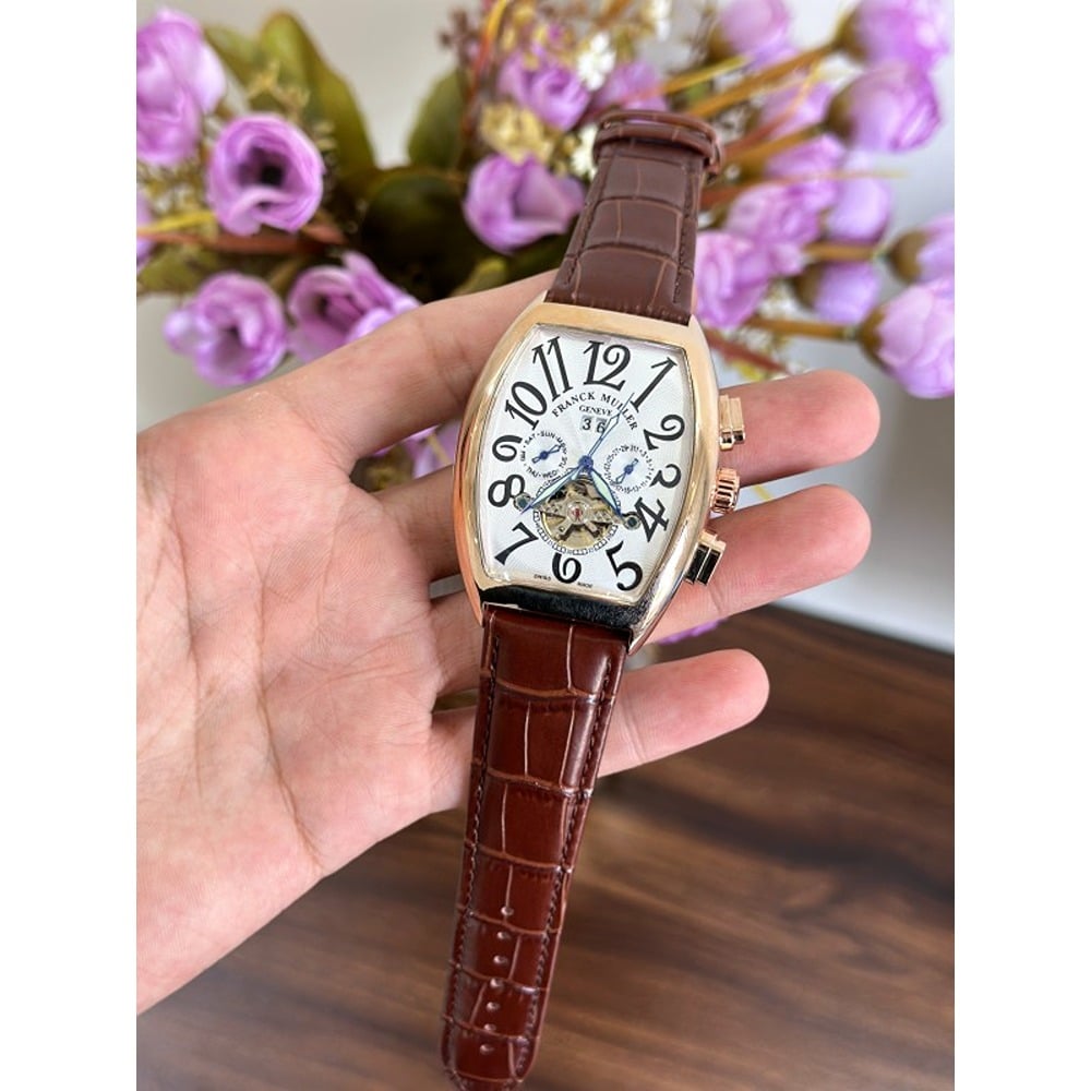 Franck Muller Watch Gold Brown AAA Automatic