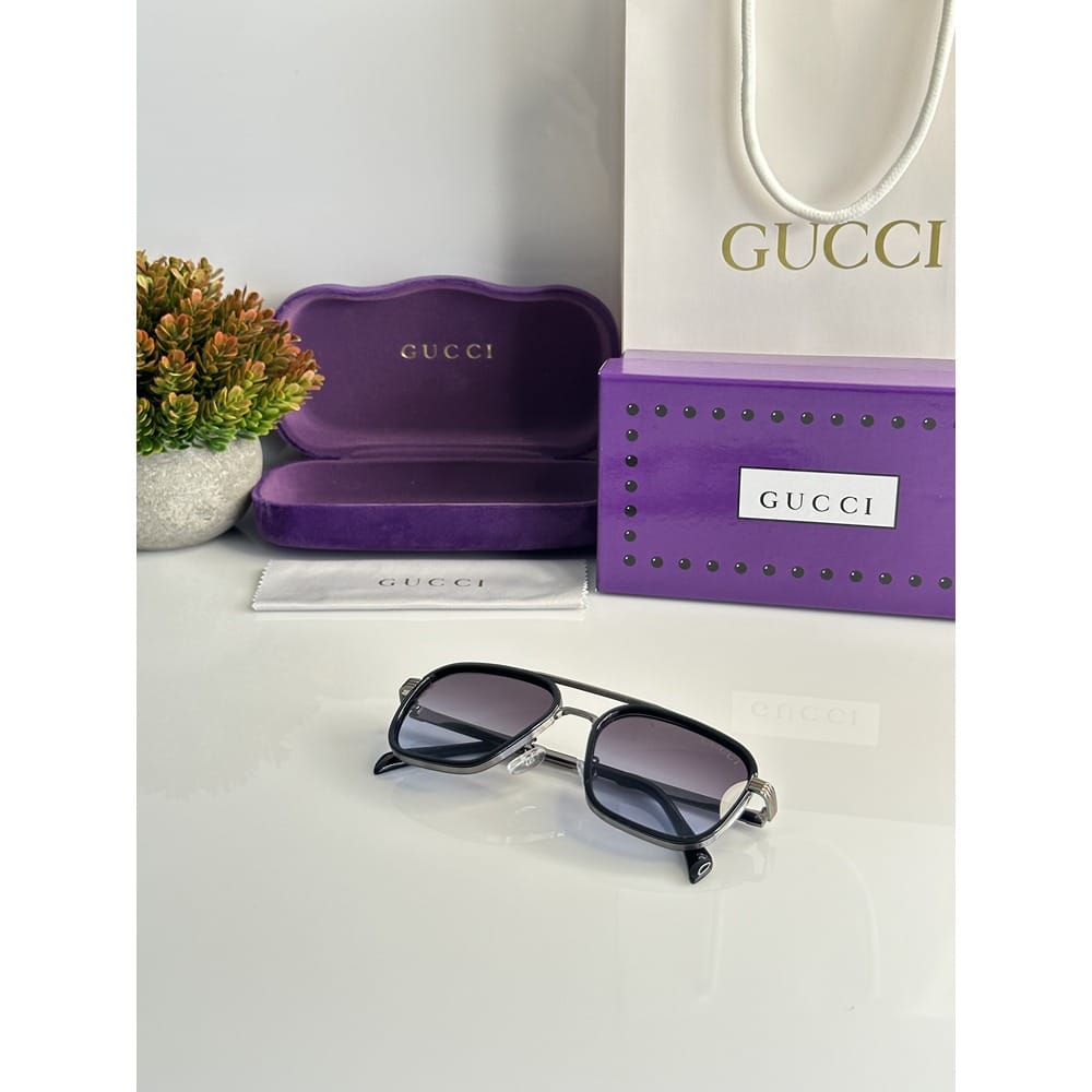 137 Gucci Sunglasses Gun Black Blue