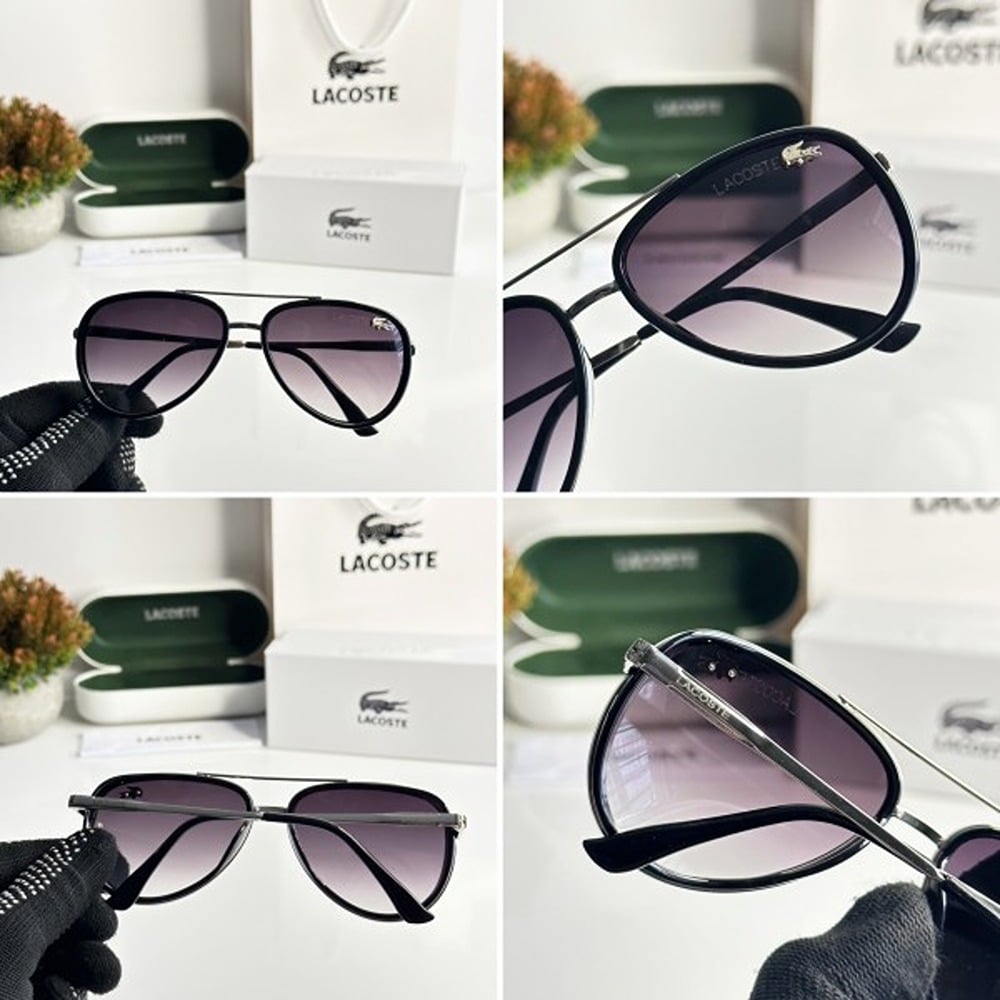 Lacoste Sunglasses For Men Sliver Black