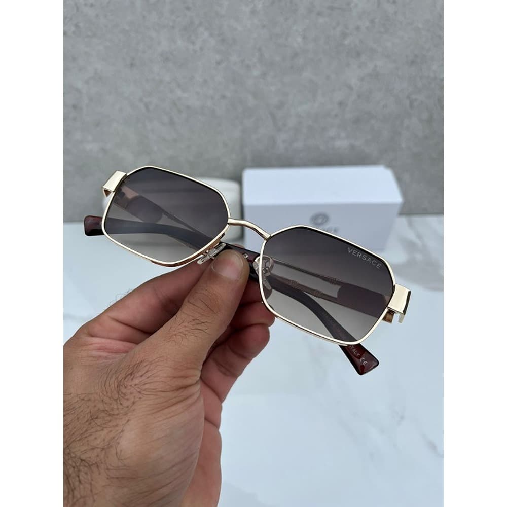 Versace Sunglasses Gold Brown