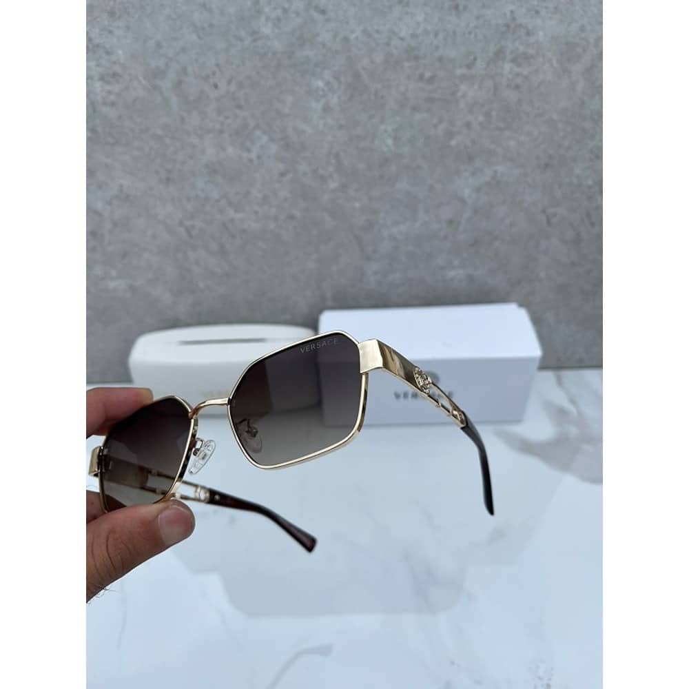 Versace Sunglasses Gold Brown