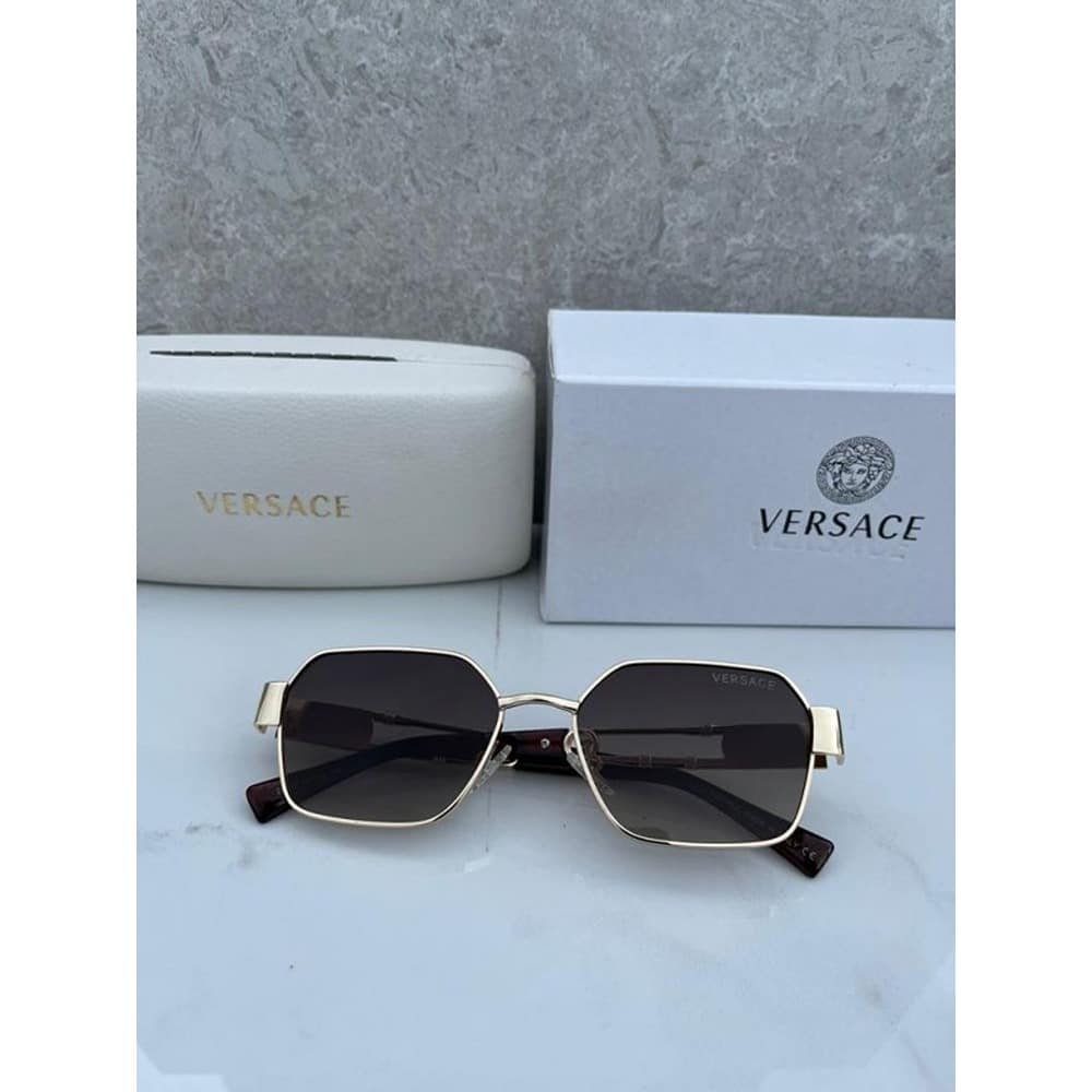 Versace Sunglasses Gold Brown