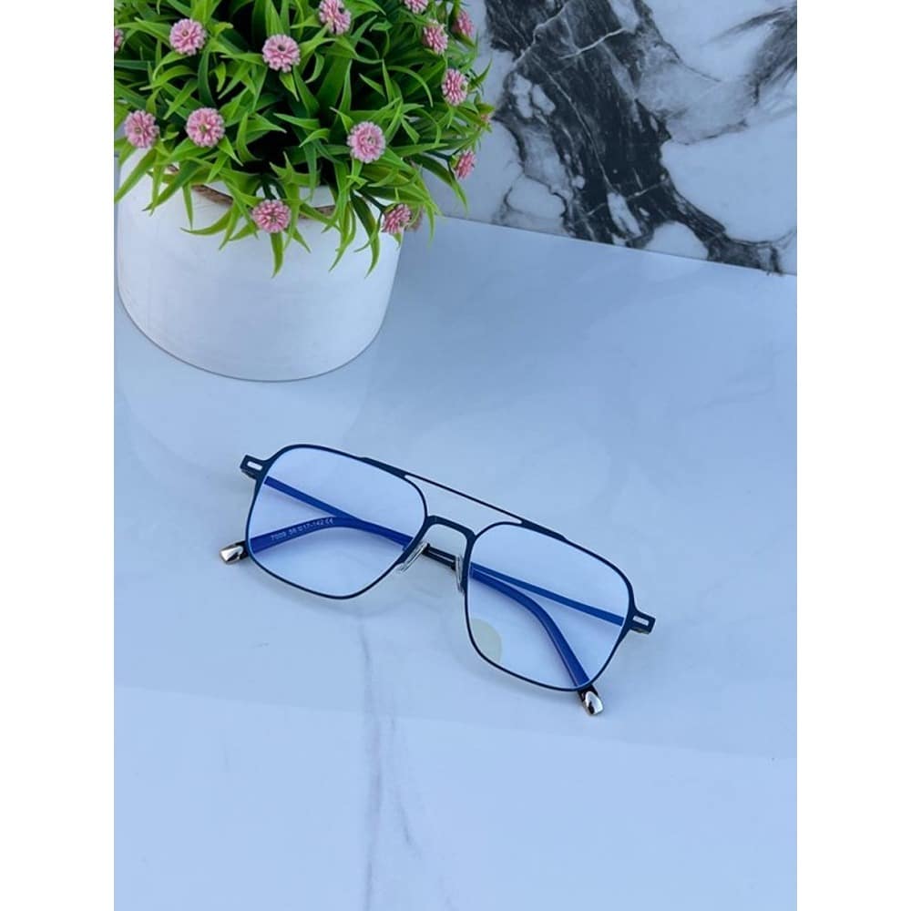 Blue Metal Attachment Sunglasses For Men