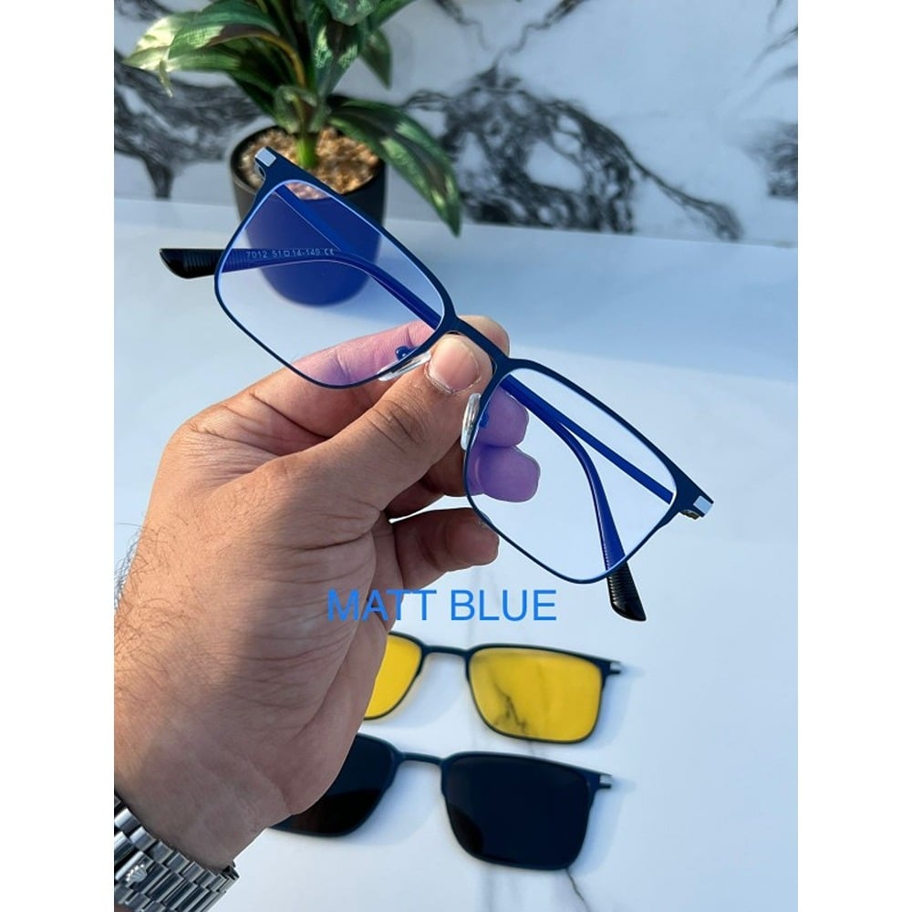 Metal Square Attachment Sunglasses