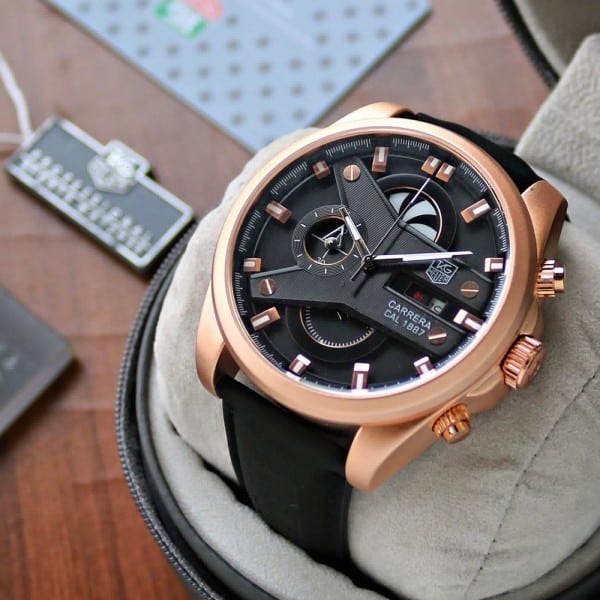 Men's Leather Tag Heuer Watch