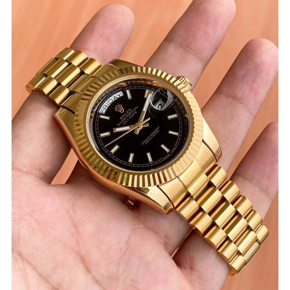Premium Special Men's Golden Bezel Watch » Mega Fashion