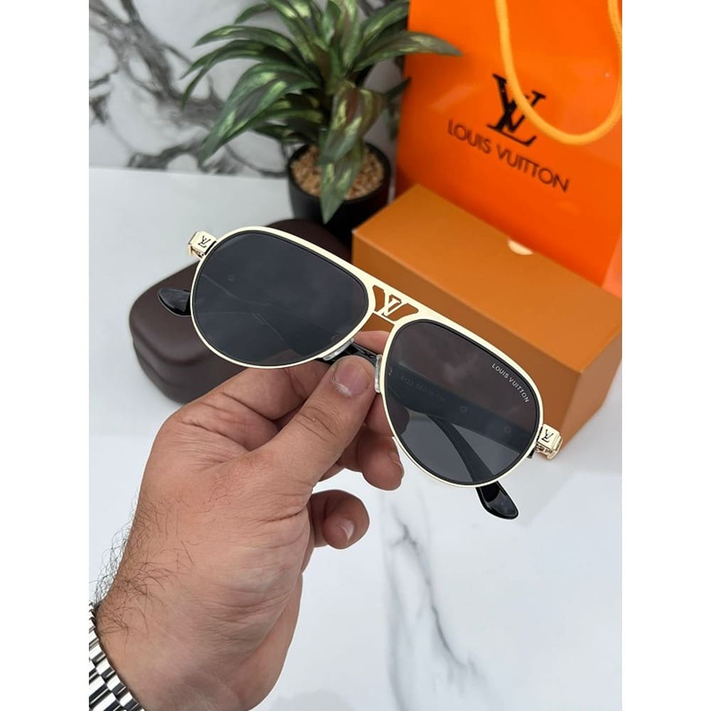 Louis Vuitton Sunglasses Gold Black