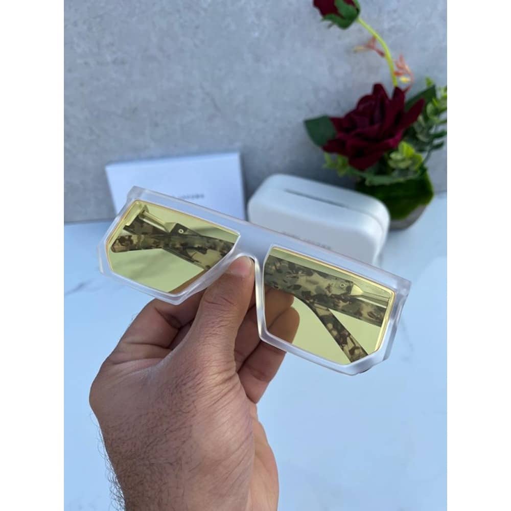 Transparent Marc Jacobs Sunglasses For Men Yellow
