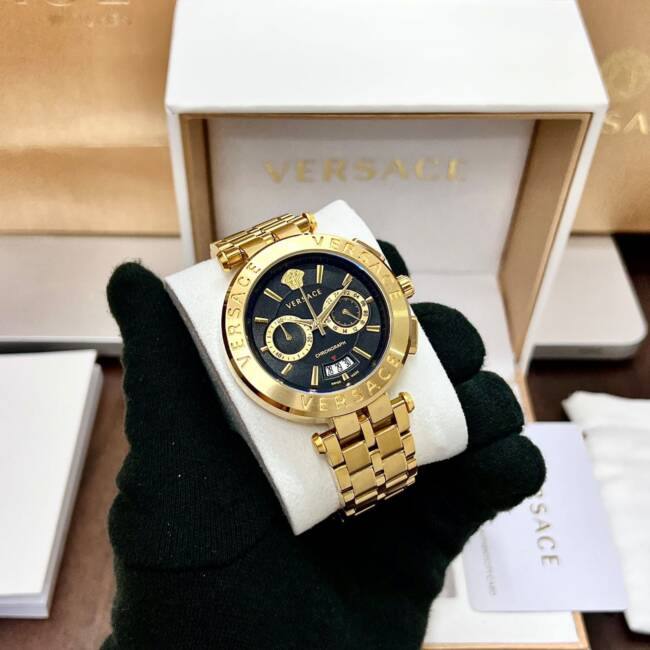Versace Aion Chronograph Black Golden Watch
