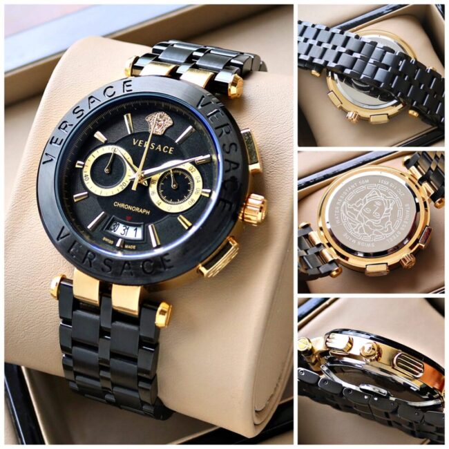 Versace Aion Chronograph Black Gold Watch