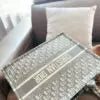 Dior Grey Embroidery Book Tote With Box