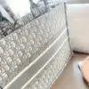 Dior Grey Embroidery Book Tote With Box