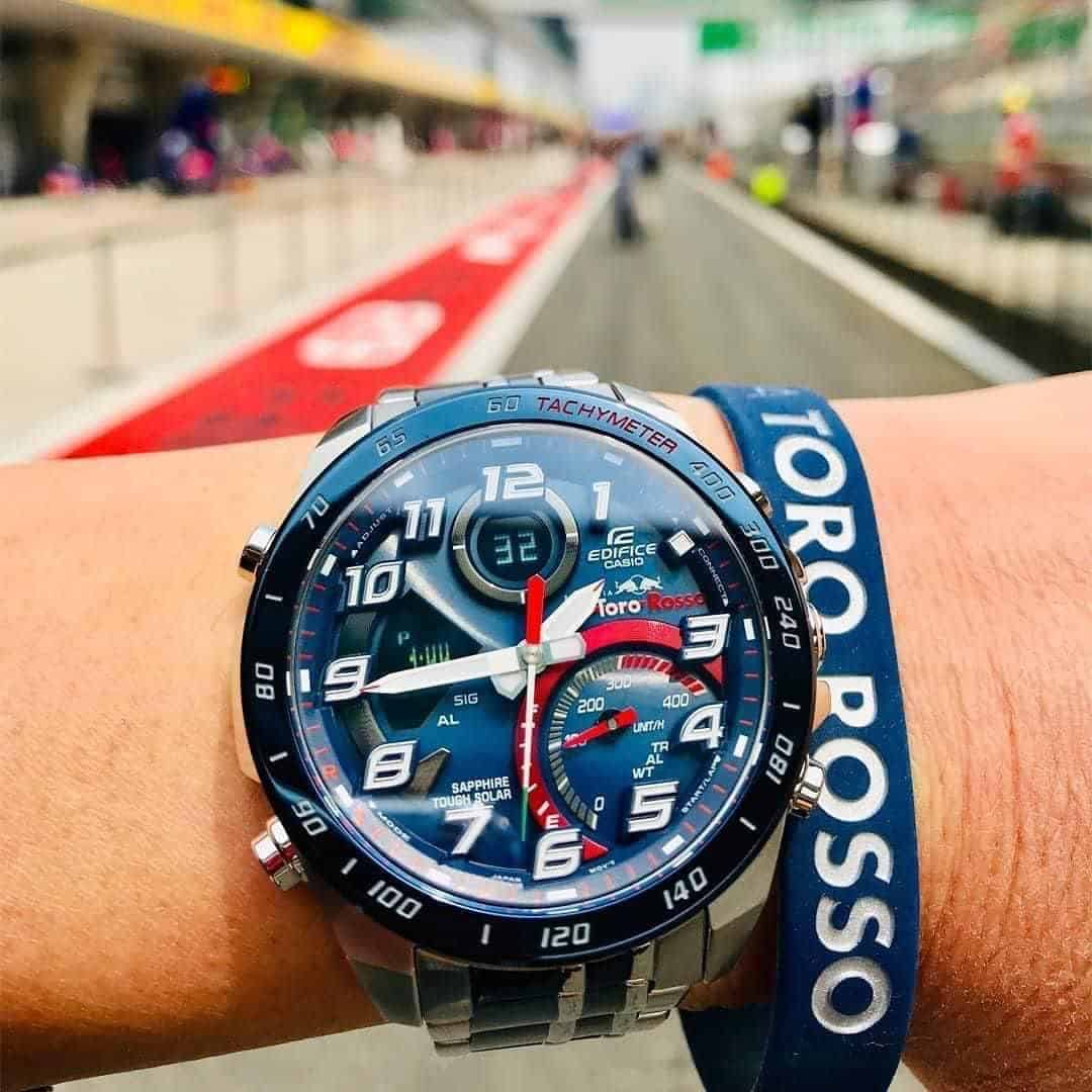 Casio Edifice Watch Ecb-900 Toro Rossa Watch For Men