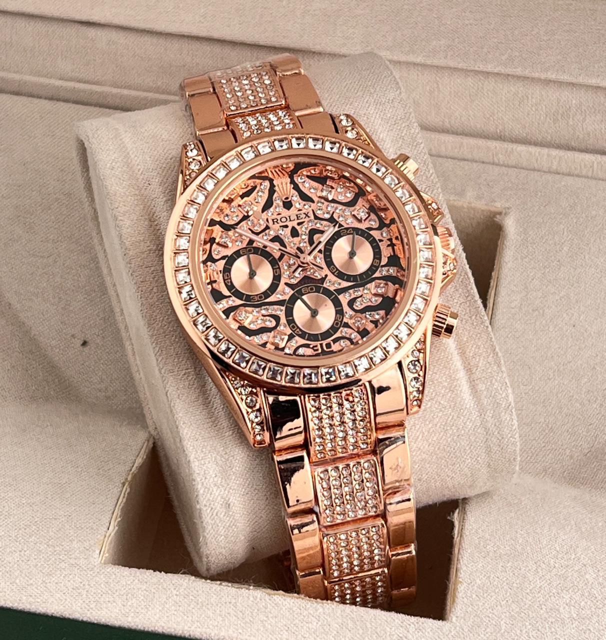 Rolex Watch Eye Of Tiger Diamond Edition Rose Gold