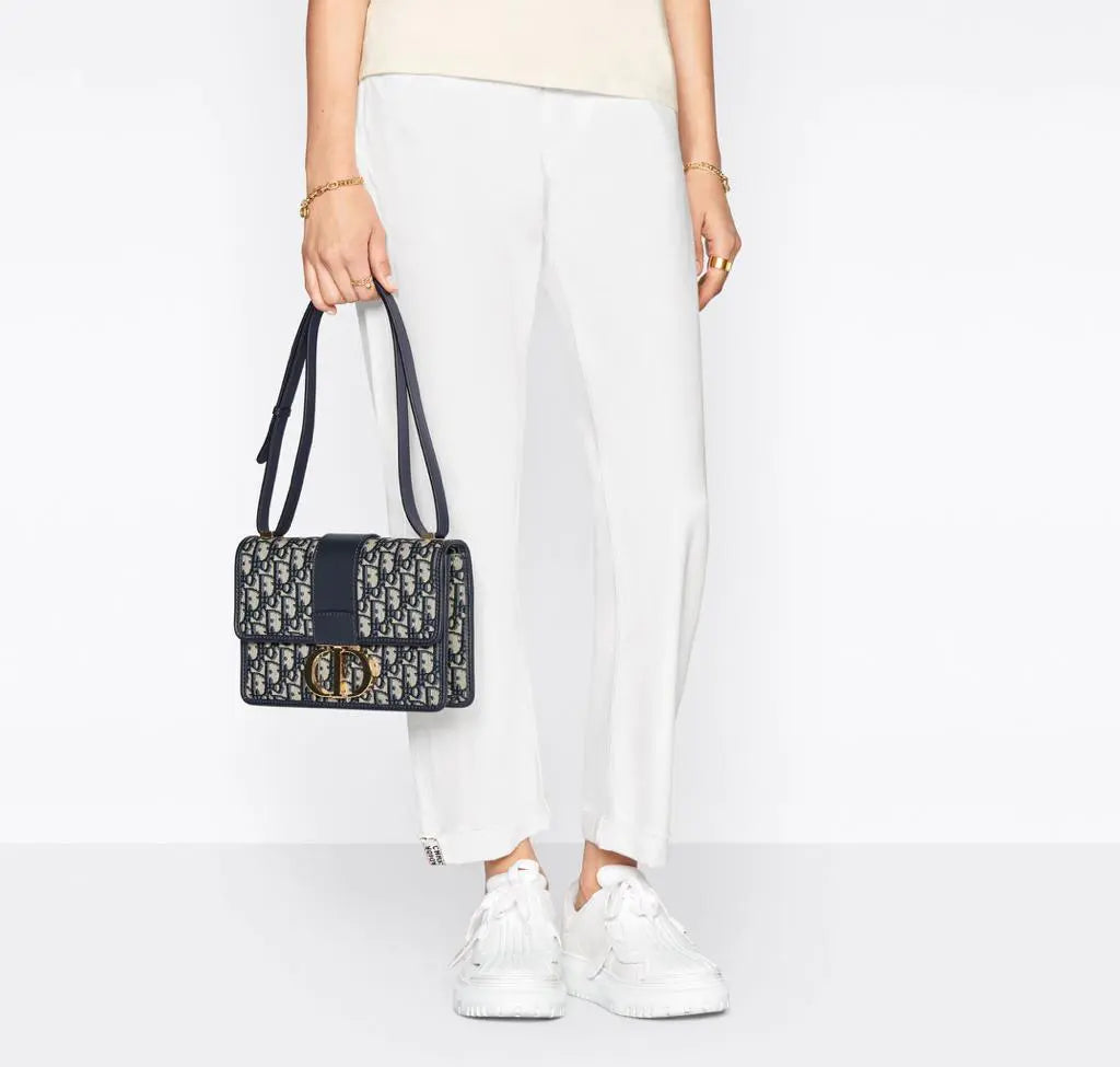 Dior 30 Montaigne Oblique Black Sling Bag With Box