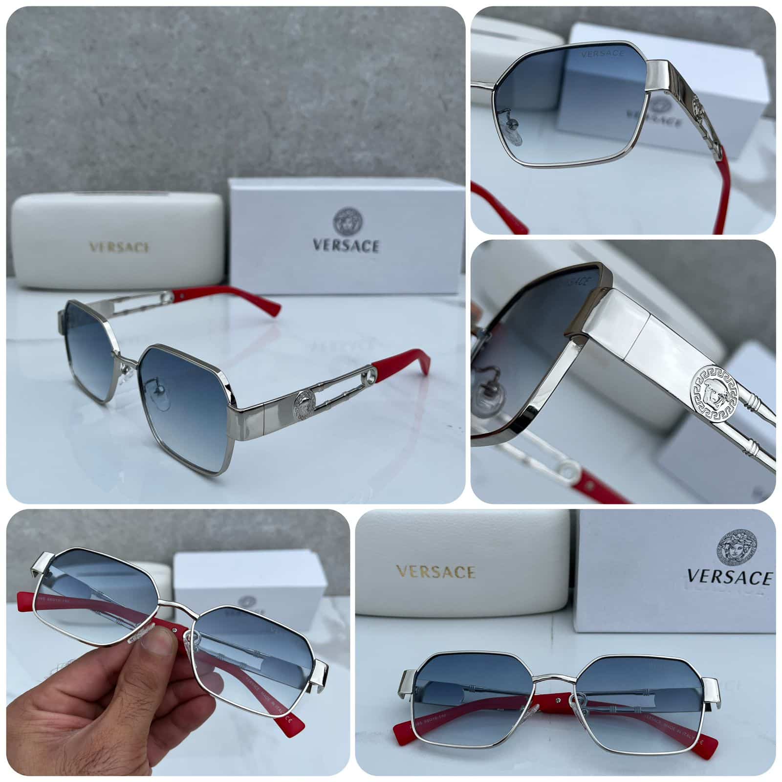 Versace Sunglasses Small Sliver Sky For Men