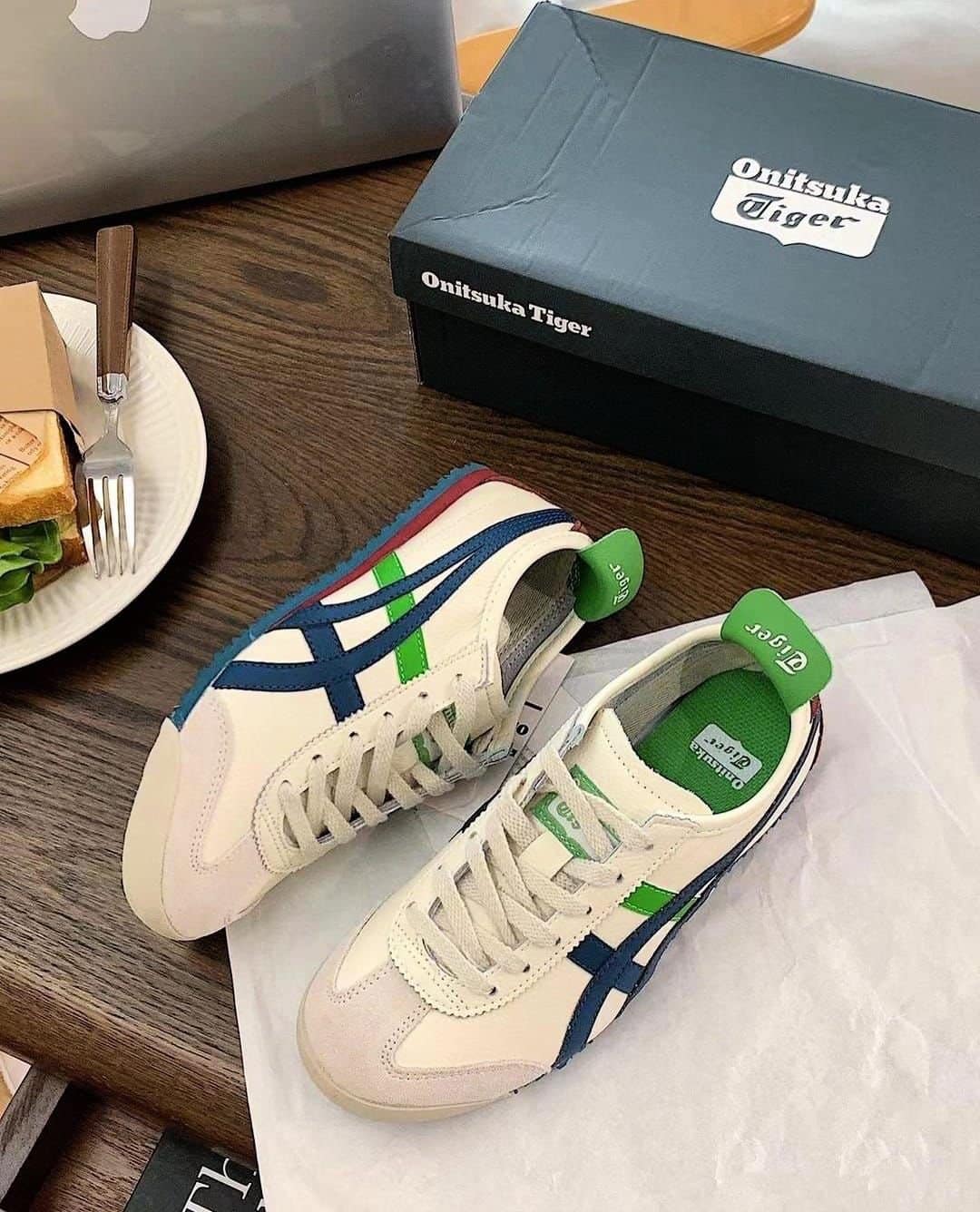 Onitsuka Tiger Mexico 66 Navy Green Sneakers