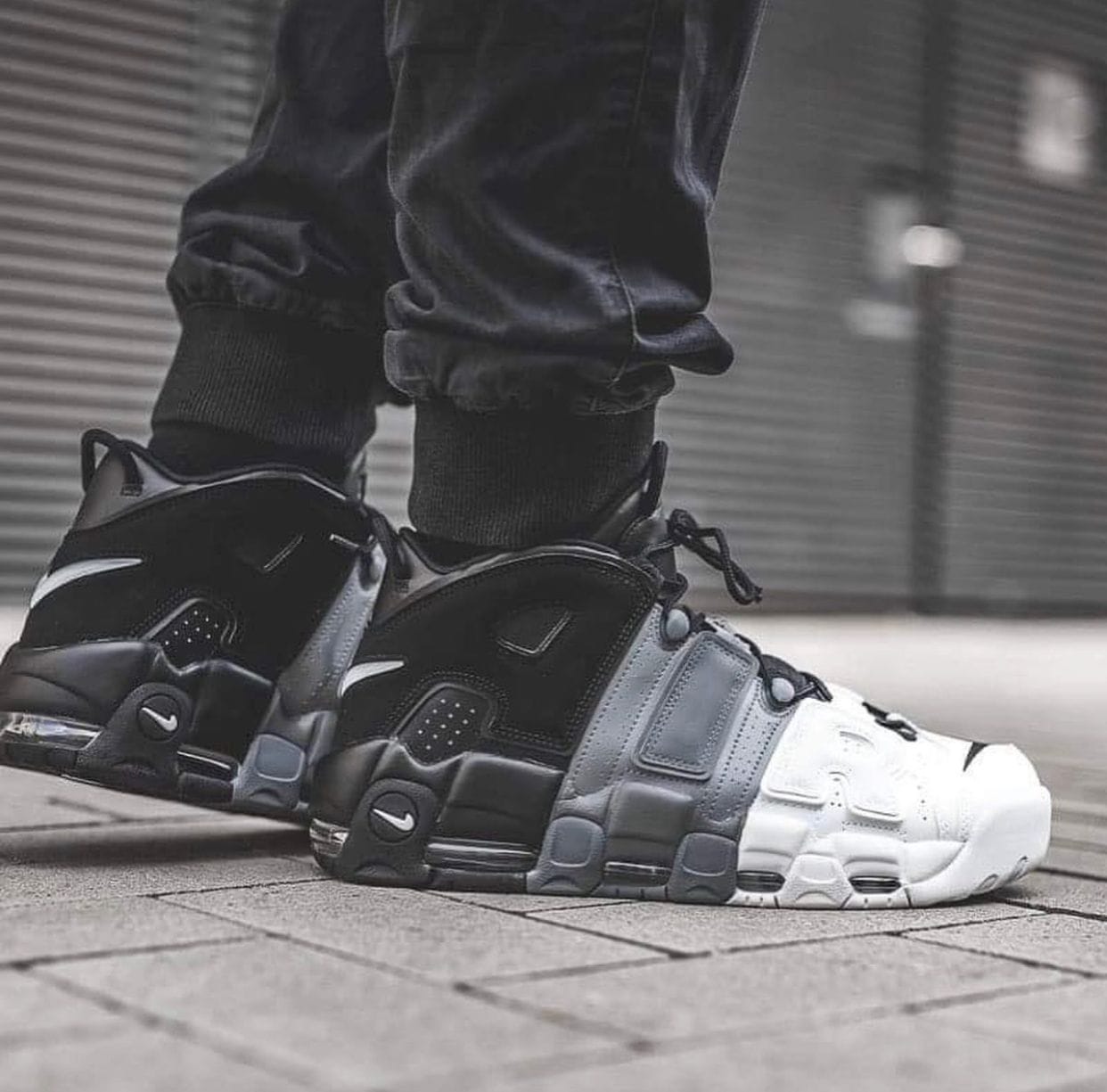 Nike Air More Uptempo Black Grey Sneakers