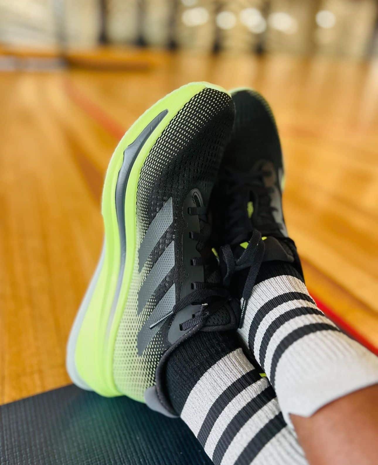 Adidas Supernova Black Green Running Shoes