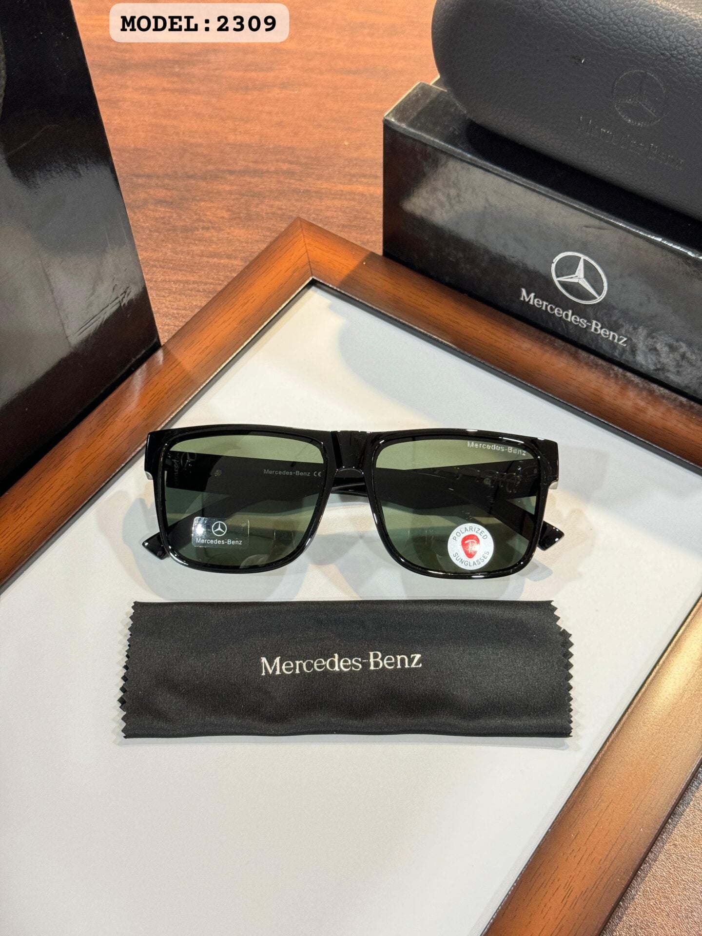 Mercedes 2309 Black Green Sunglasses