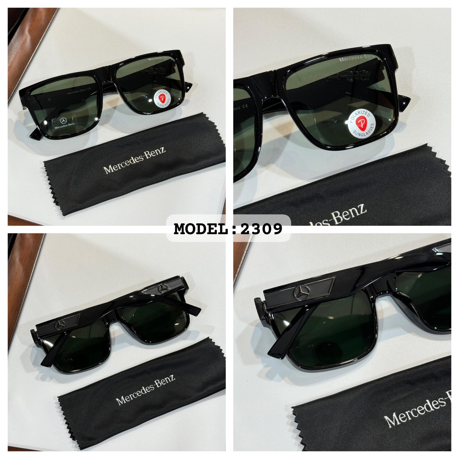 Mercedes 2309 Black Green Sunglasses