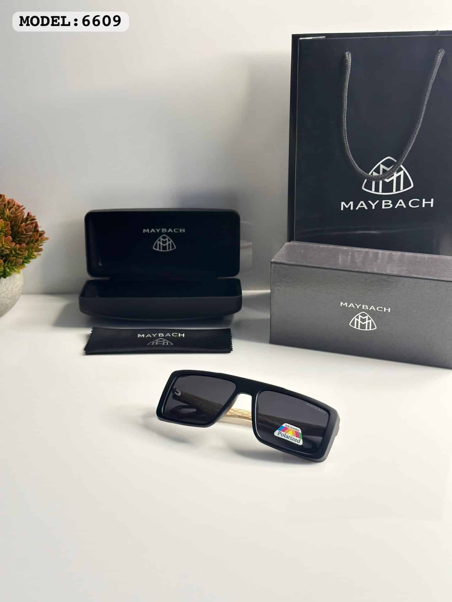 Maybach 6609 Wood Black Sunglasses