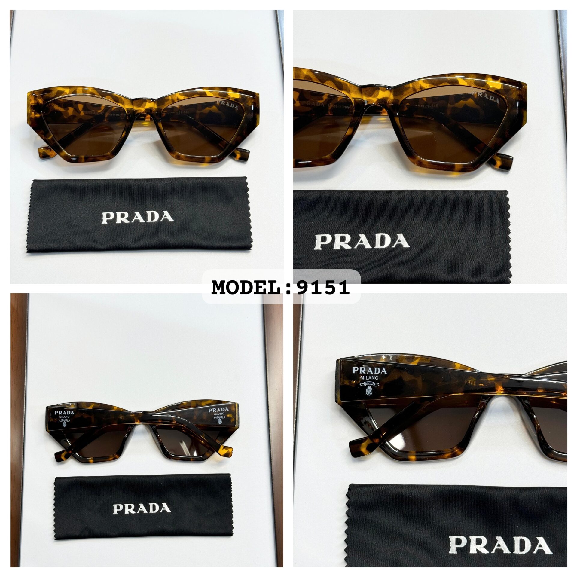 Prada 9151 Tiger Brown Sunglasses