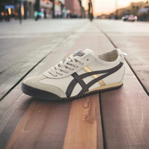 Onitsuka Tiger Mexico 66 Beige Brown Gold Sneakers