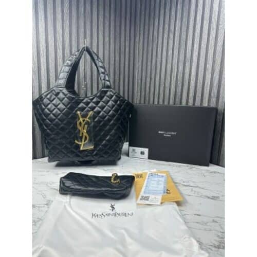 YSL Bag Icare Maxi Shopping Bag In Quilted Leather With Original Box And Dust Bag