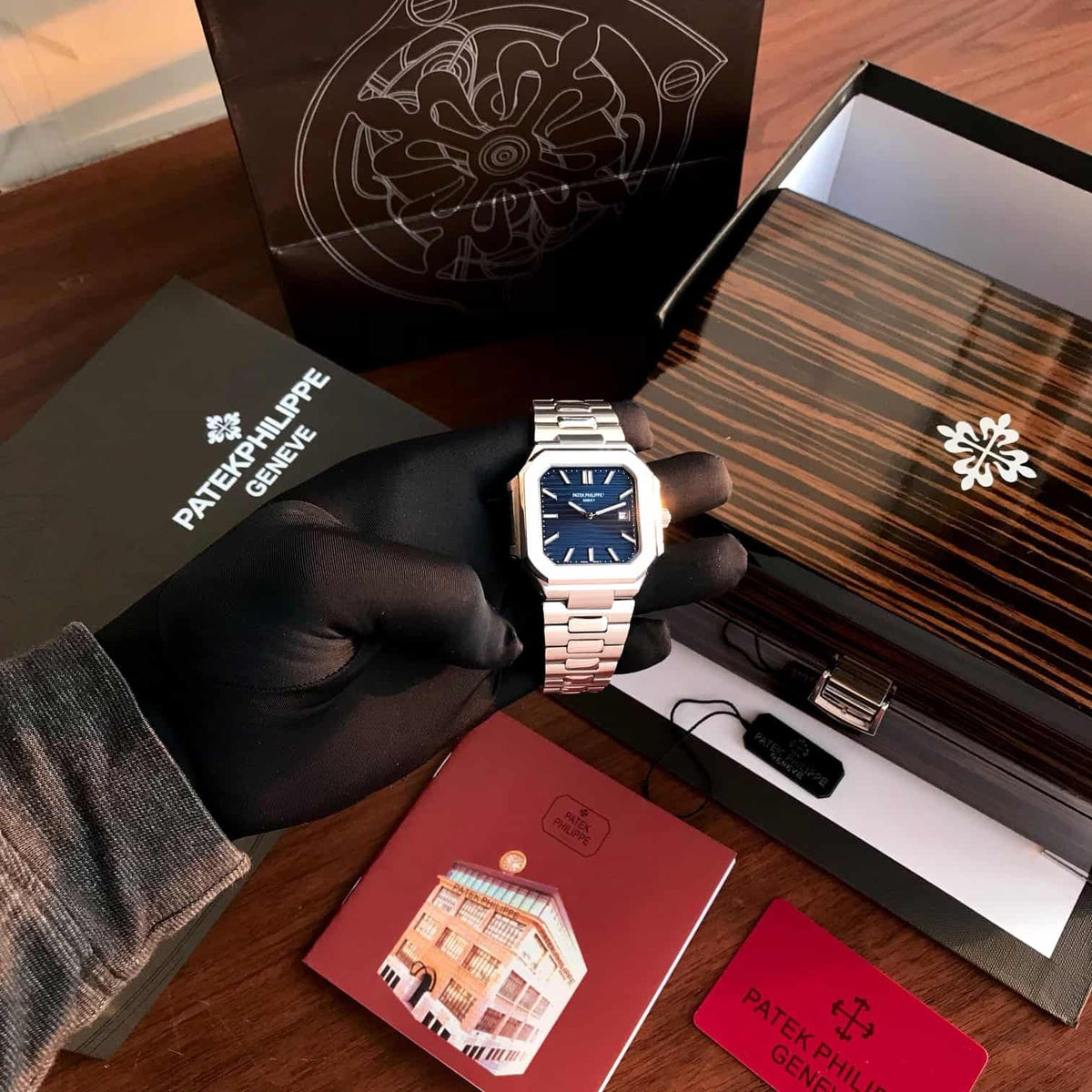 Patek Philippe Cubitus Stainless Steel Blue Dial Automatic Mens Watch