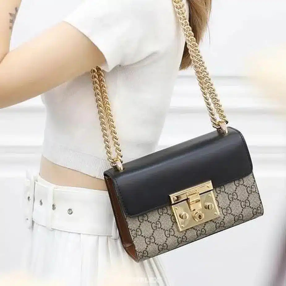 GG Supreme Small Padlock Shoulder Bag With Box