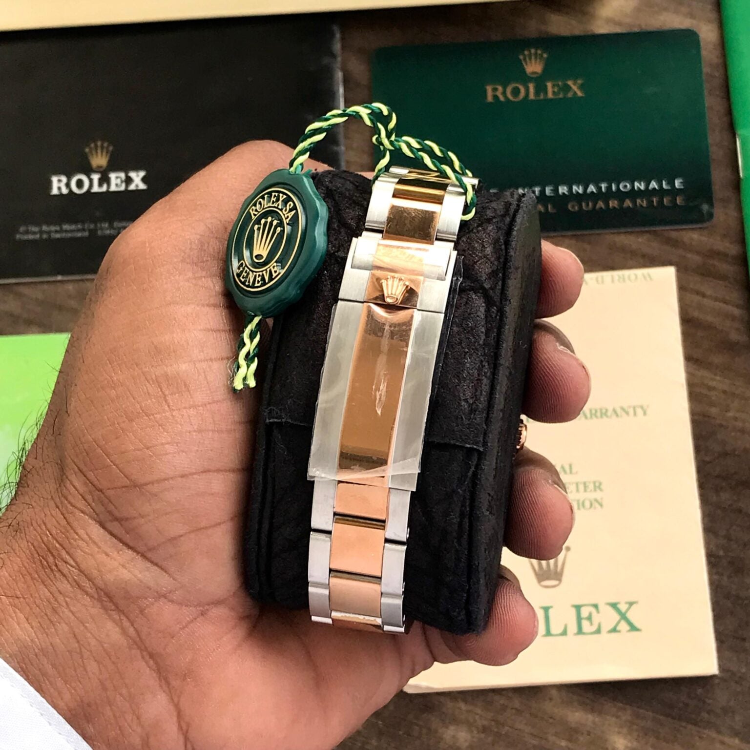Rolex Date Just 41 Dimond Numbers Automatic Two Tone Mens Watch