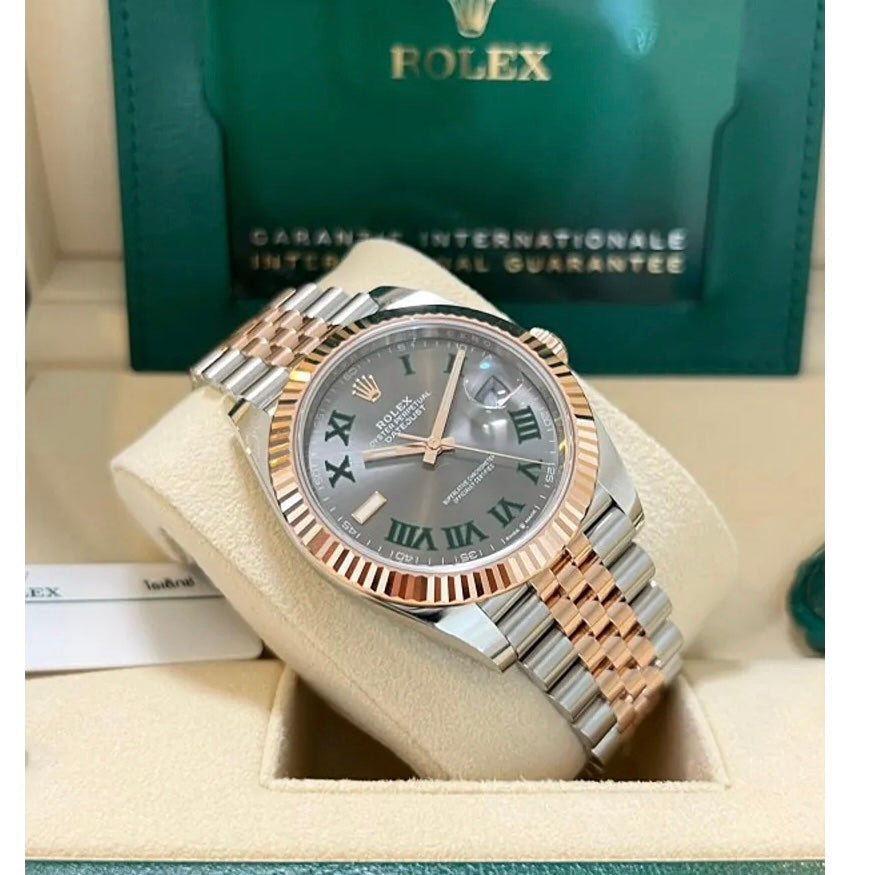 Rolex Date-just Roman Jubilee 41mm Steel and Everose Gold Swiss ETA Men’s Watch