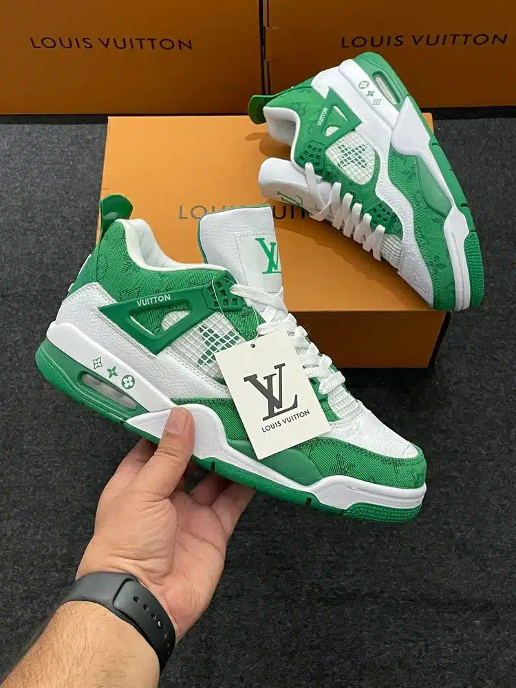 Nike Retro 4 Louis Vuitton Green Sneakers