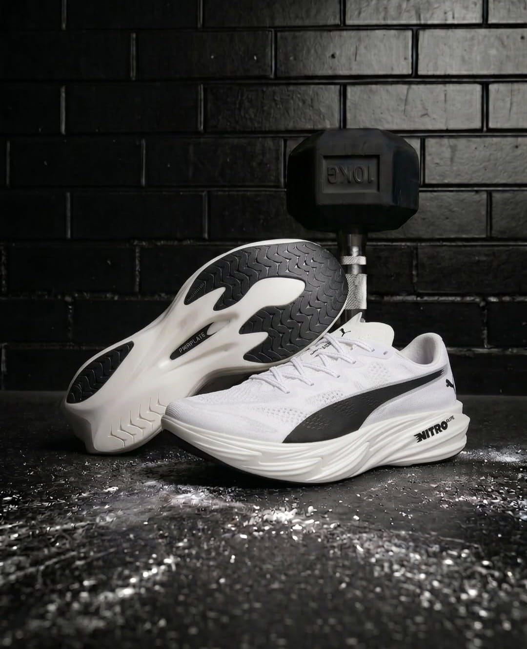Puma Deviate Nitro Elite 4 White Running Shoes