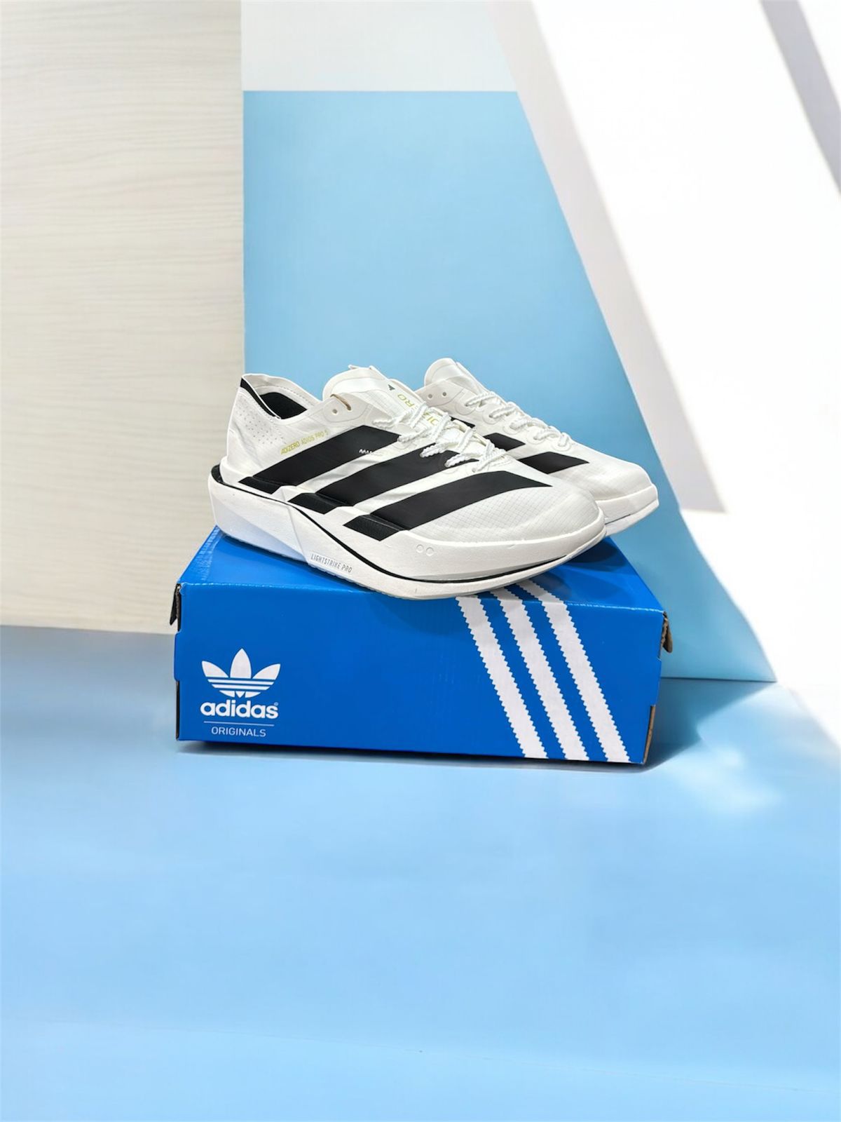 Adidas Adizero Pro 5 White Black Running Shoes