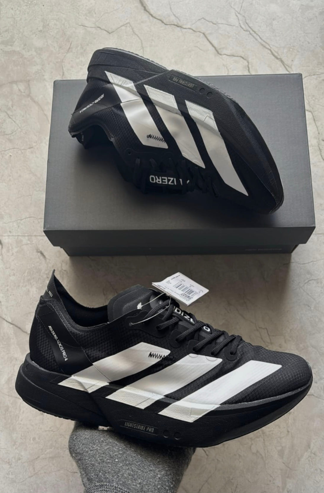 Adidas Adizero Pro 4 Black Running Shoes