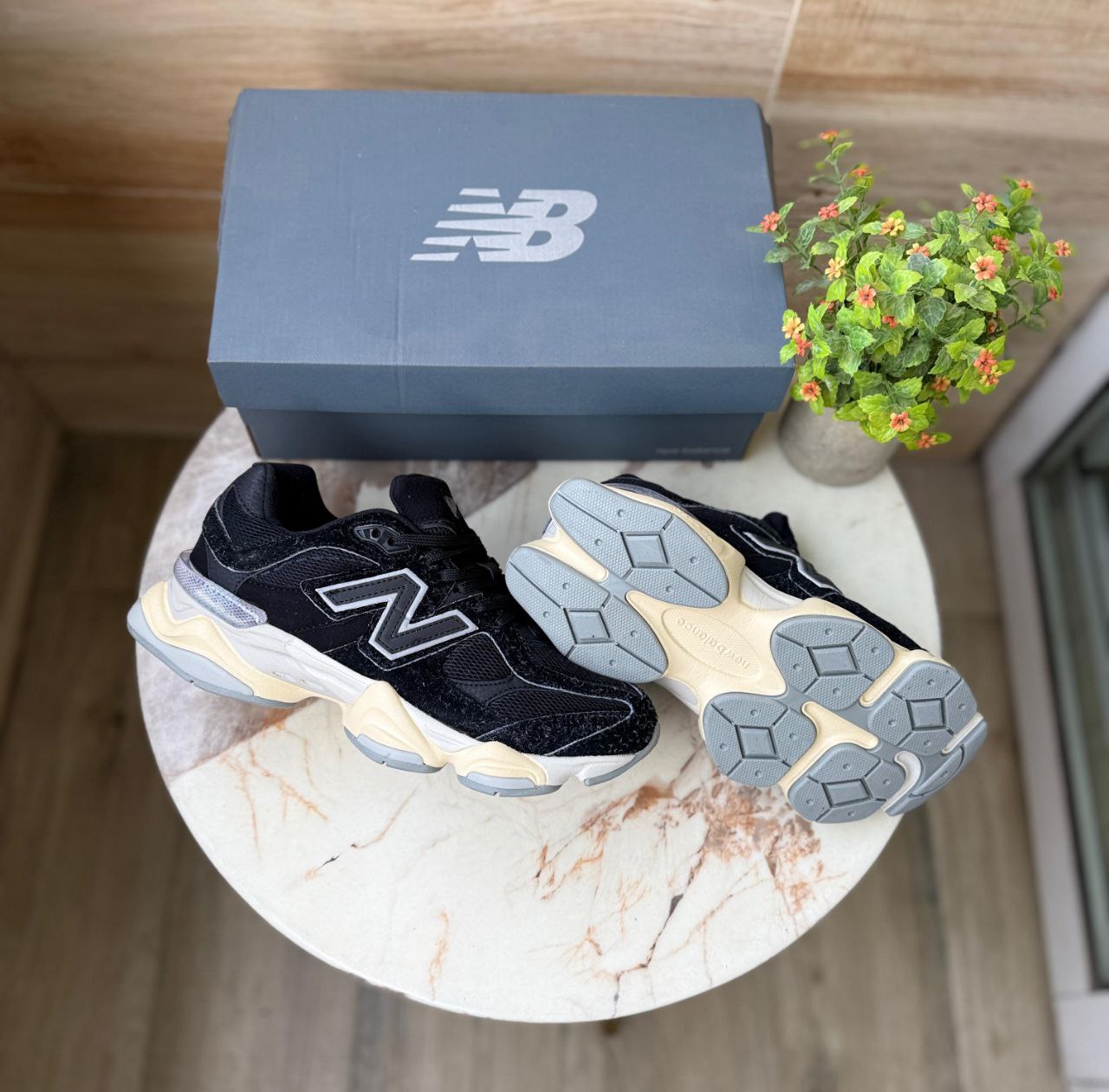 New Balance 9060 Black Sea Salt Sneakers