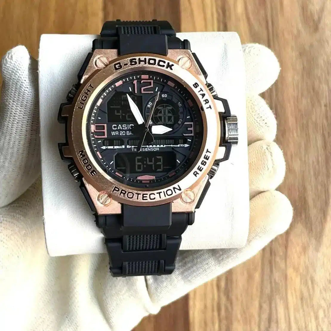 G-Shock Analog-Digital Black Gold Watch