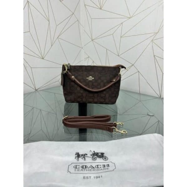 Coach Casual Handbag With Sling and Dust Bag Brown