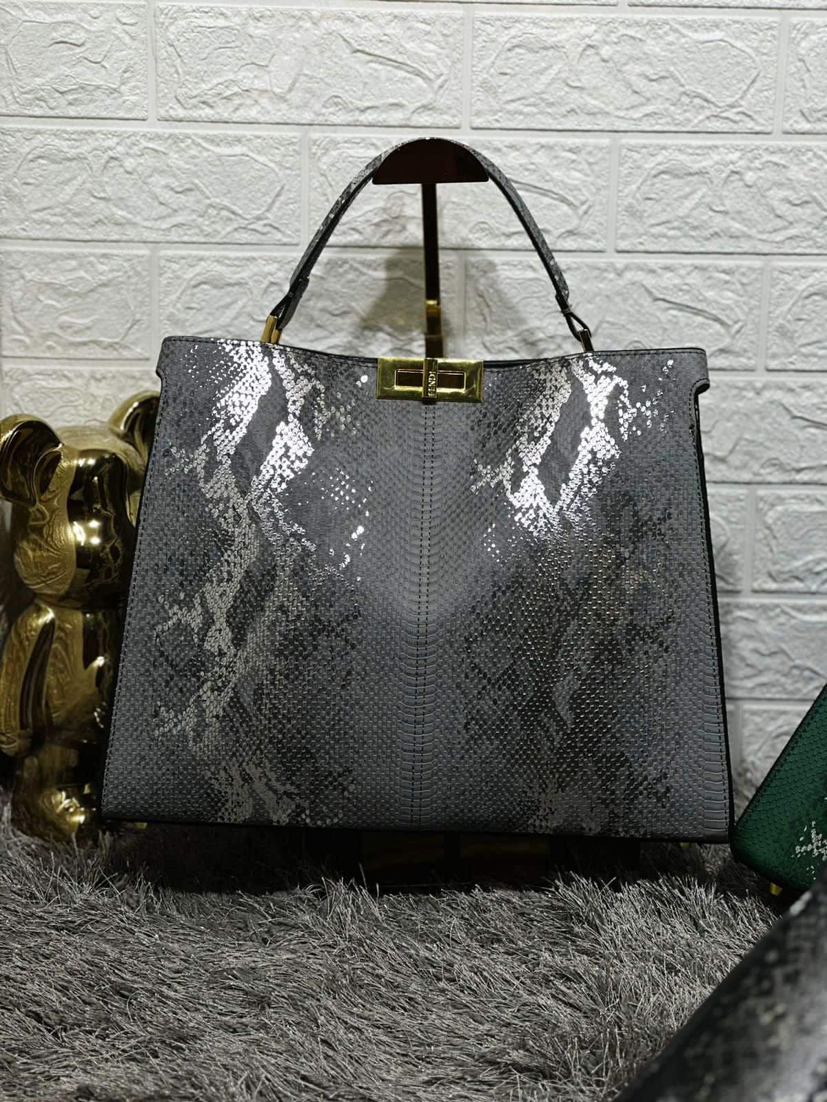 New Fendi Croco Snake Peekaboo Tote Bags