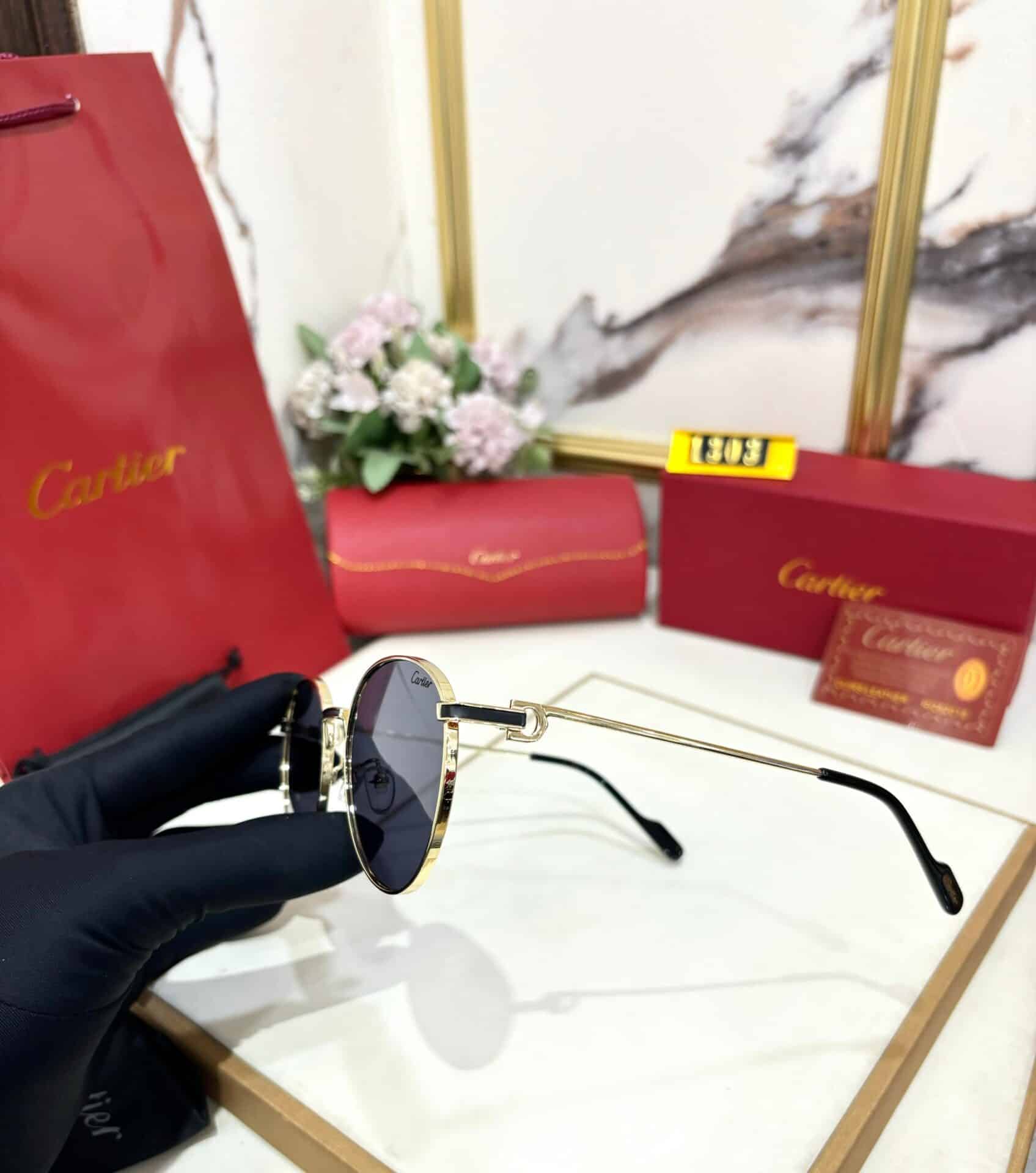 Men Classic Style Cartier Sunglasses 52 Silver Blue