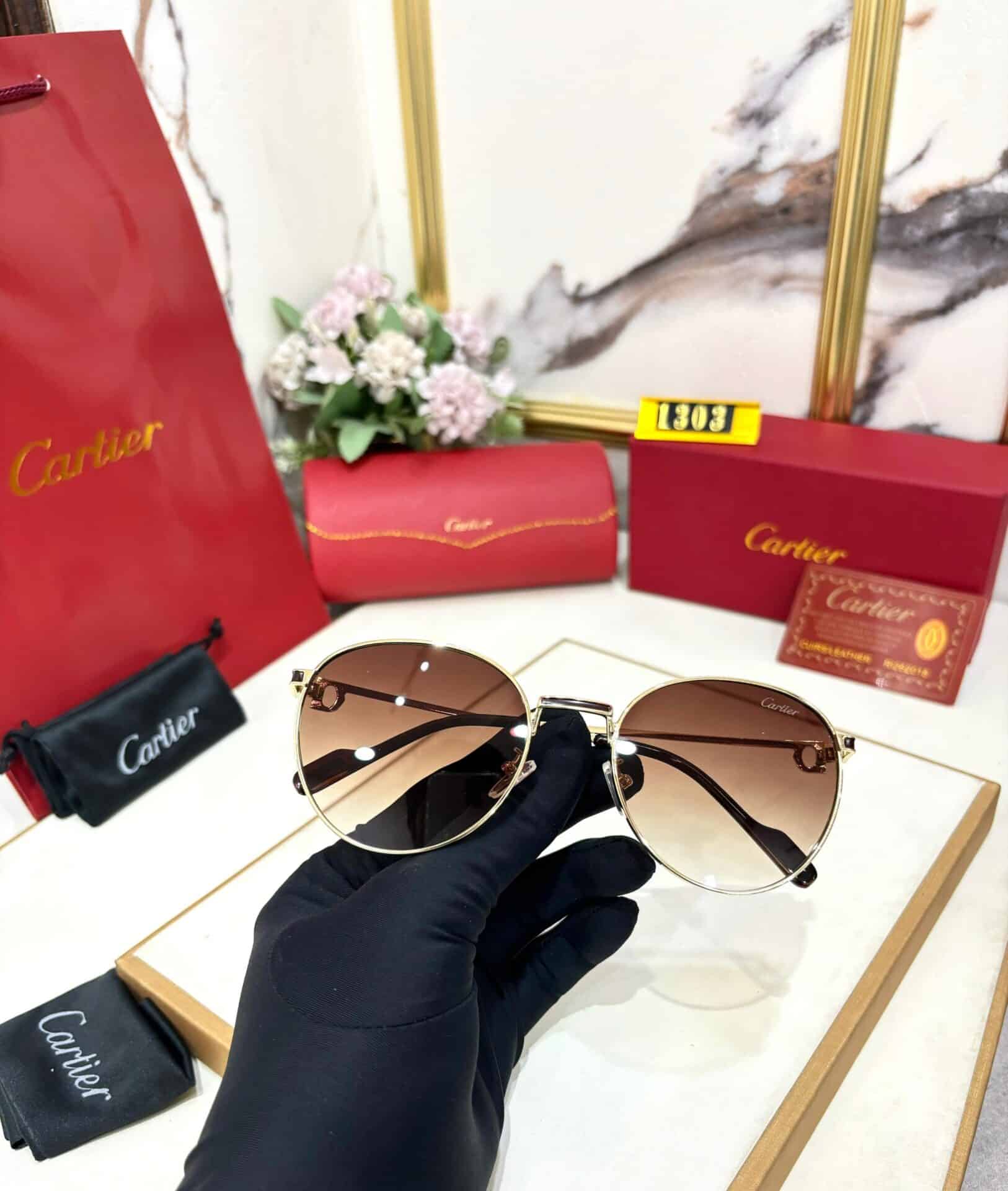 Men Classic Style Cartier Sunglasses 52 Silver Blue
