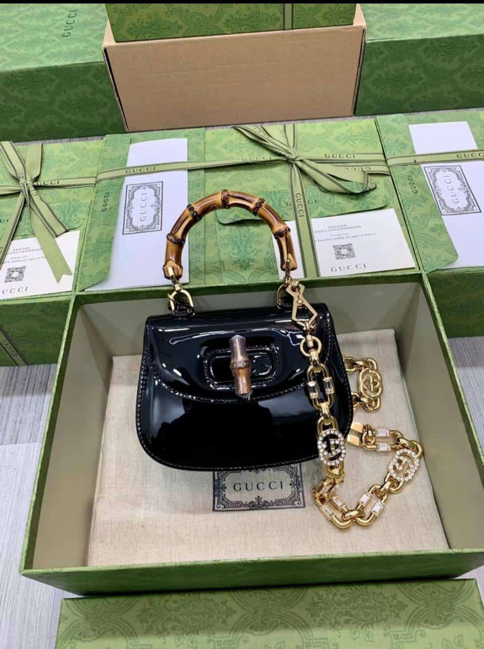 GUCCI BAMBOO MINI TOP HANDLE BAG