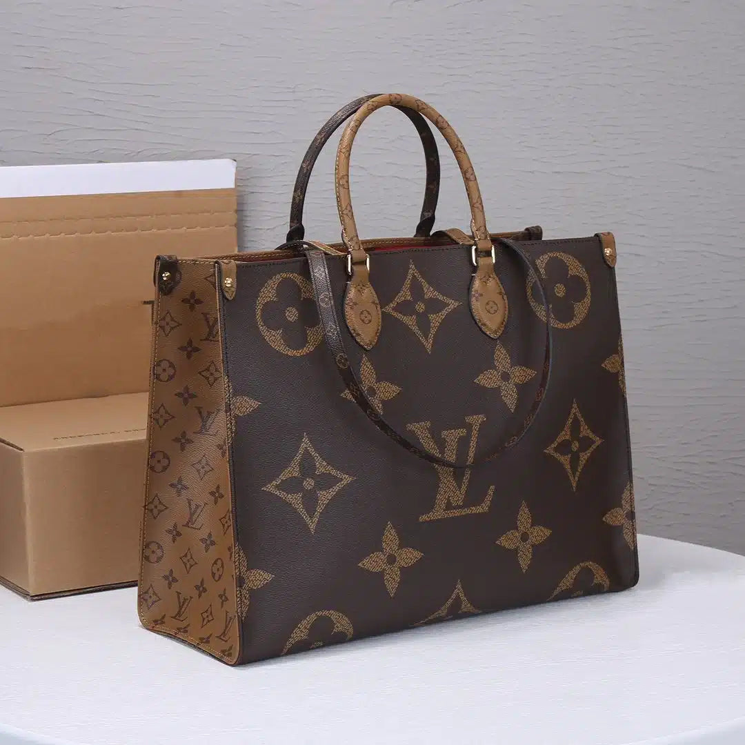 Louis Vuitton On The Go Coffee-camel Tote Bag