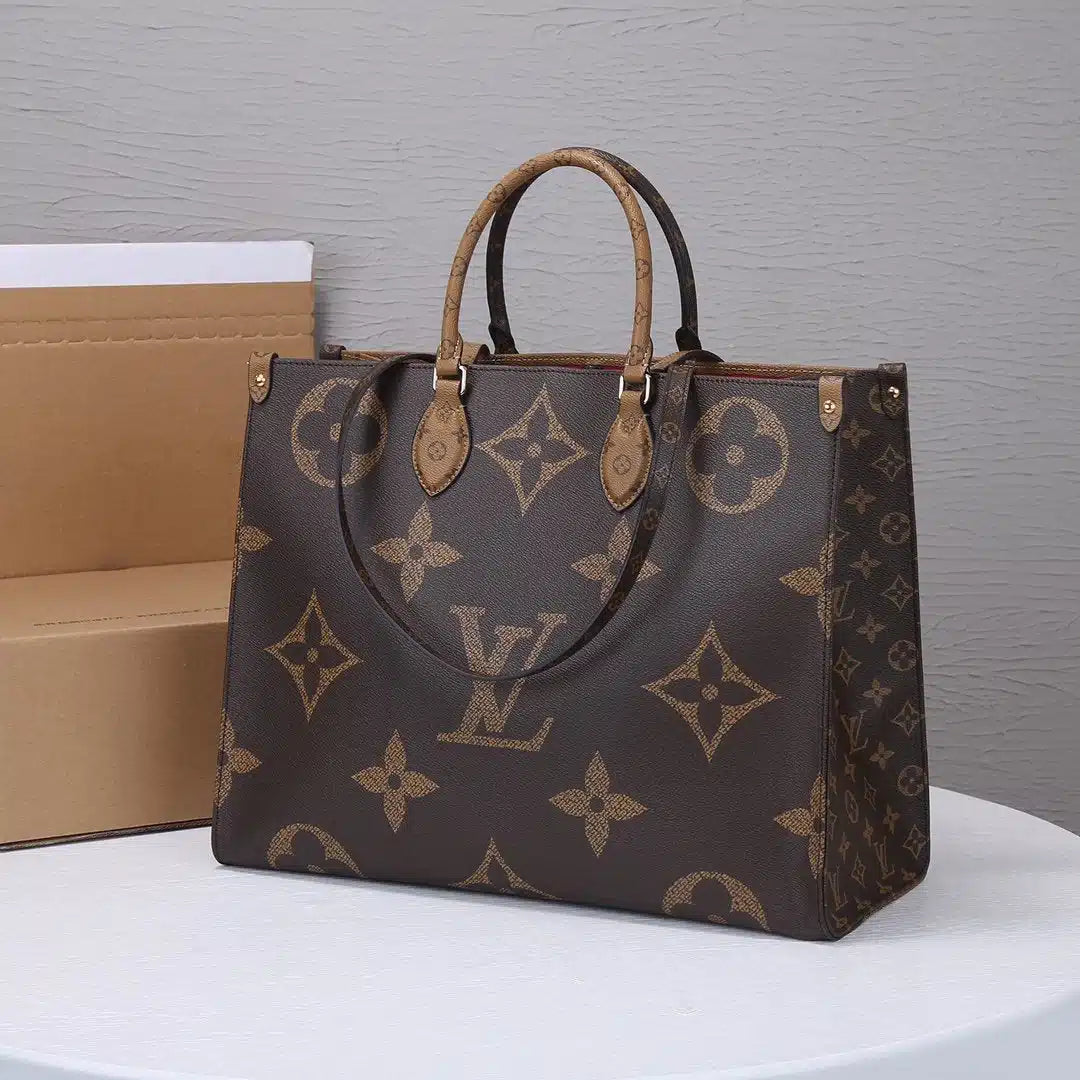 Louis Vuitton On The Go Coffee-camel Tote Bag