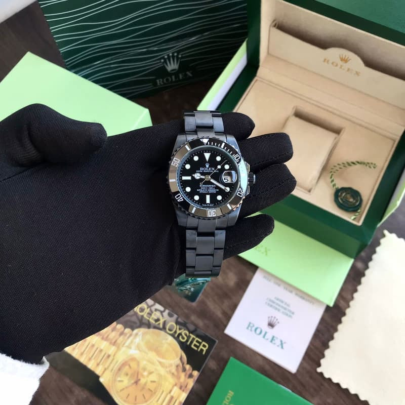 Rolex Submariner Full Black Stainless Steel Japanese Master Quality Mens Watch