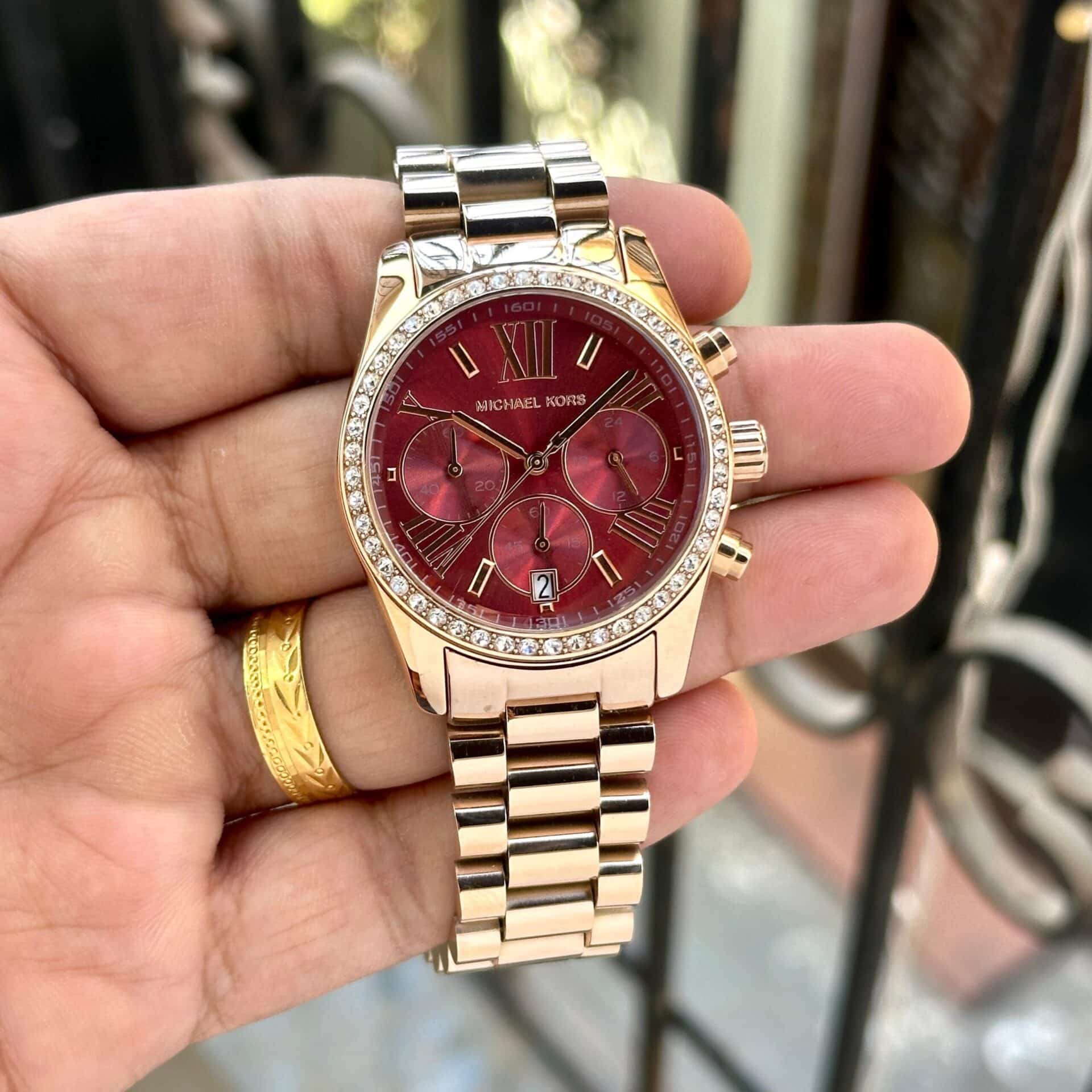 Michael Kors Lexington Maroon Dial
