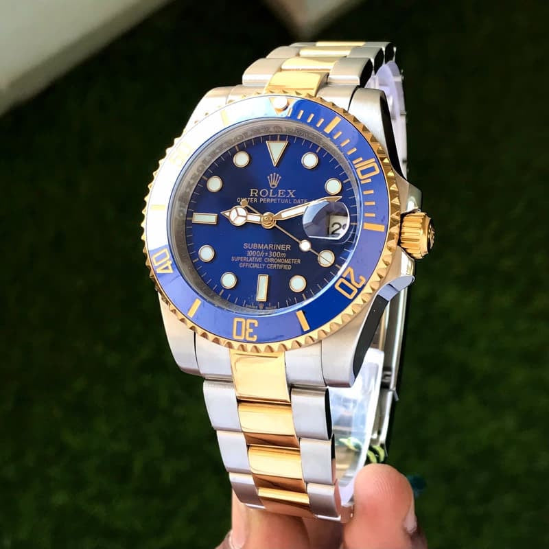 Rolex Submariner Two Tone Blue Dial Japanese Master Quality Automatic Men’s Watch